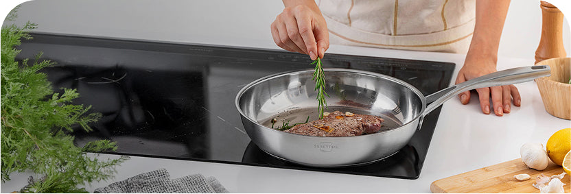 Warum unsere Edelstahlpfannen <br> die bessere Wahl sind