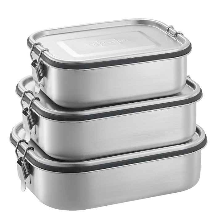 Edelstahl Brotdosen Set