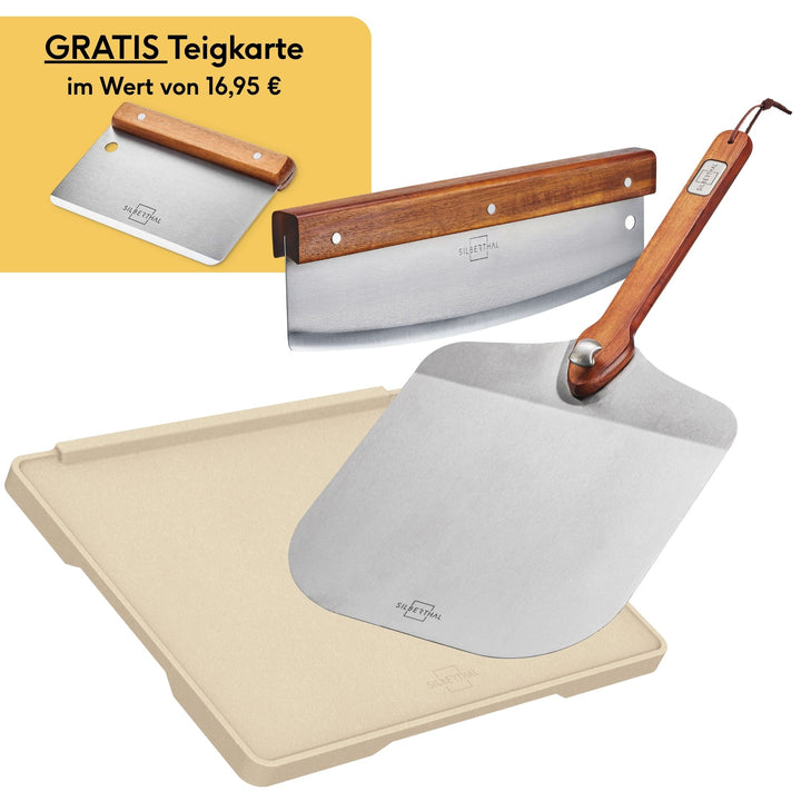 Pizzastein Set für Grill & Backofen