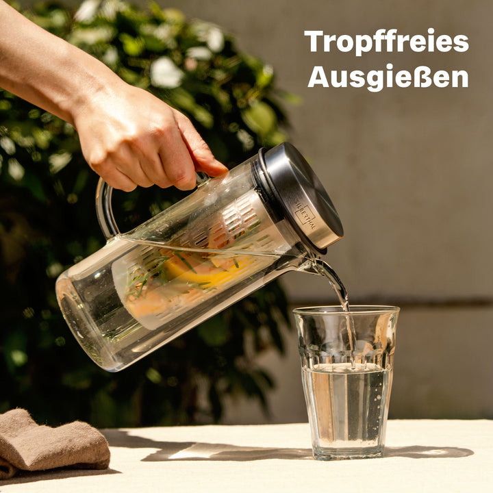 2x Glaskaraffen 1 Liter Set
