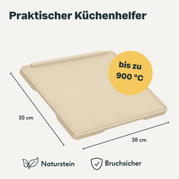 Pizzastein Set für Grill & Backofen