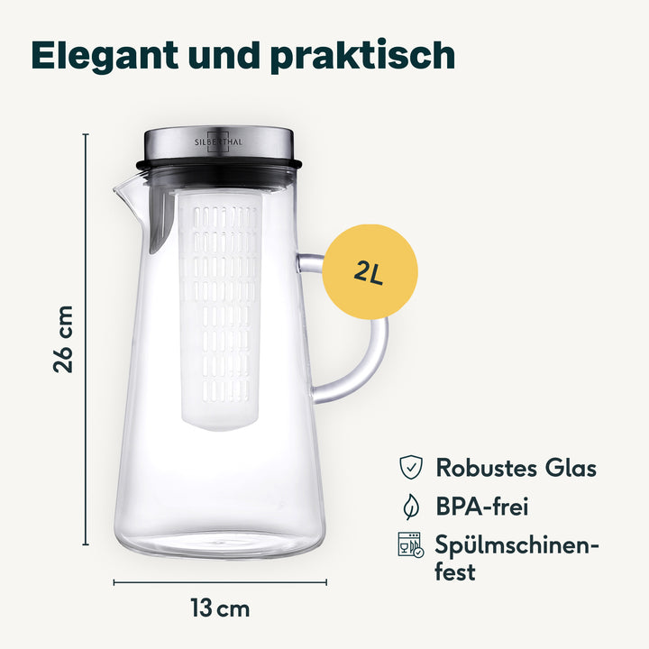 Glaskaraffe 2 Liter