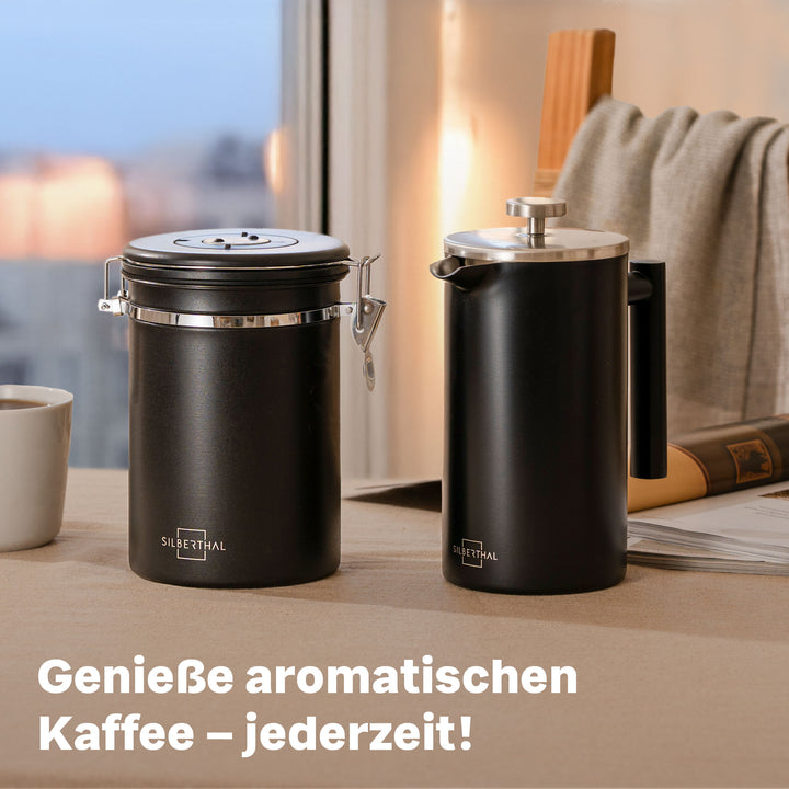 French Press + Kaffeedose Set