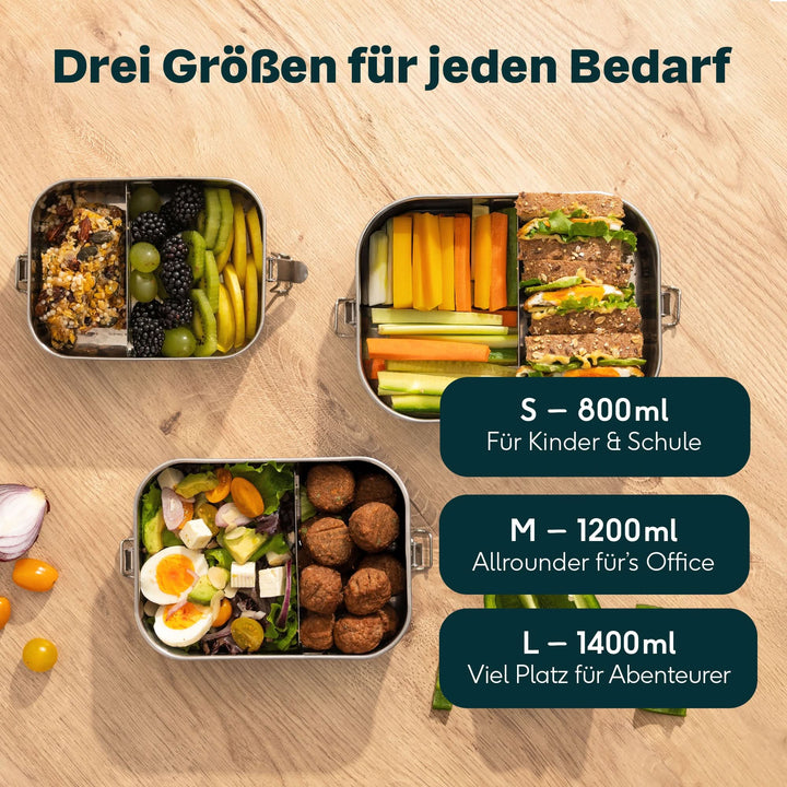 Edelstahl Brotdosen Set