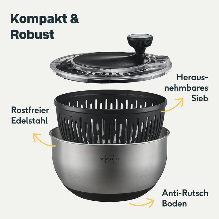 Salatschleuder mit Deckel Set