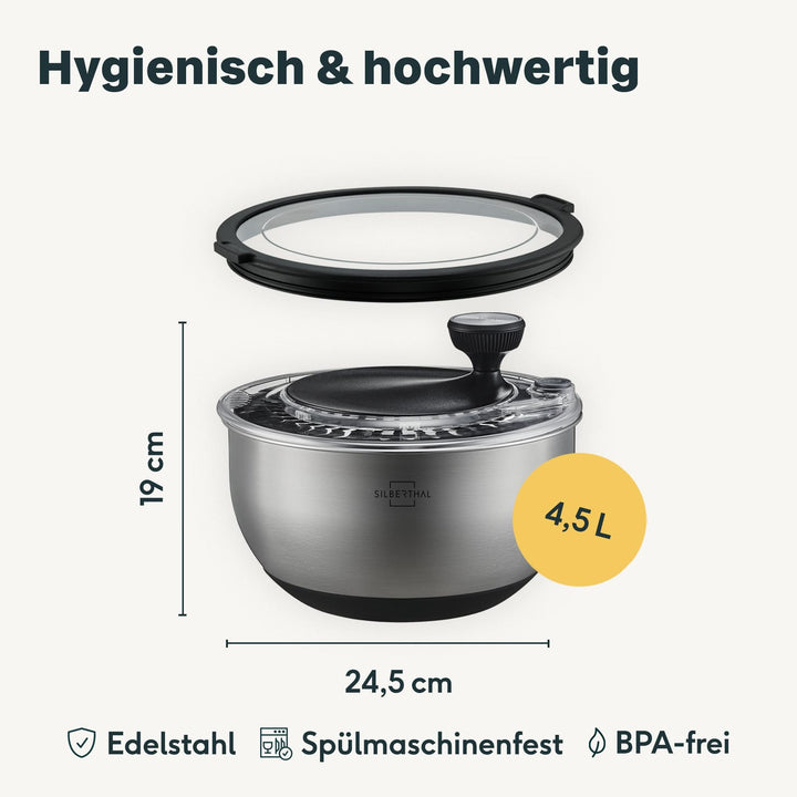 Salatschleuder mit Deckel Set