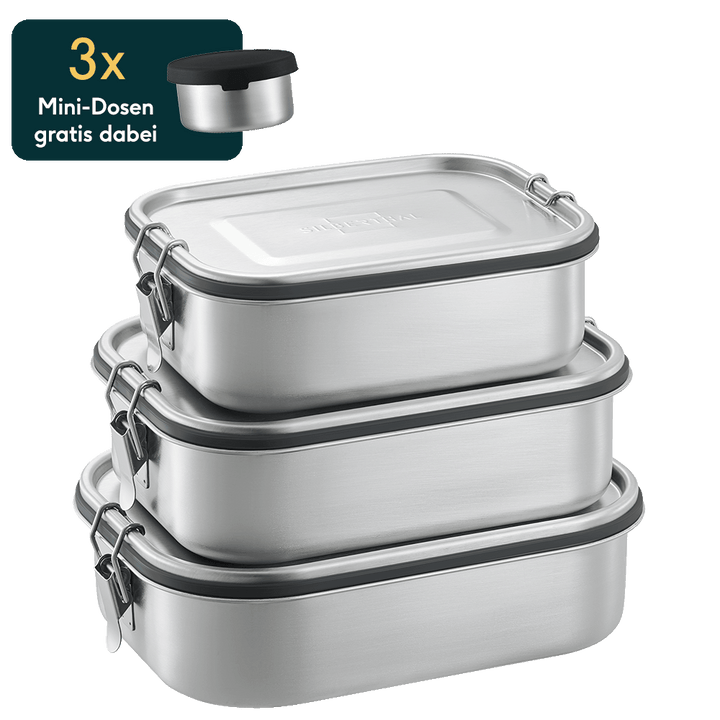 Edelstahl Brotdosen Set