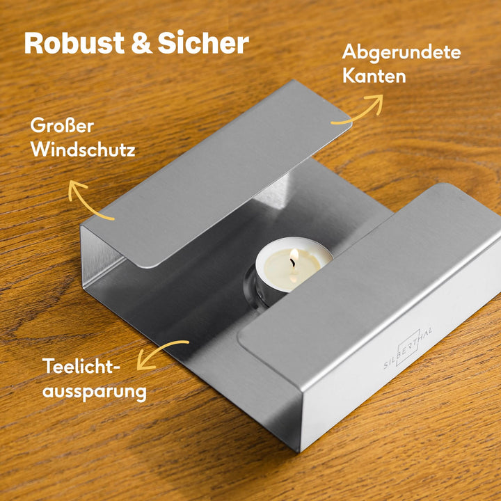 Teekanne aus Glas mit Stövchen