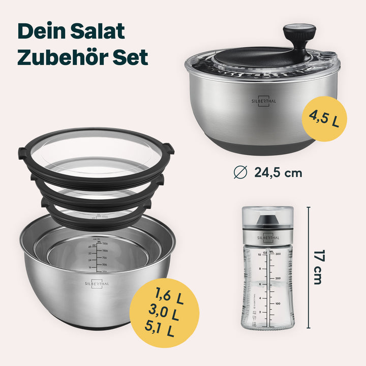 Salatschleuder Set 3-teilig