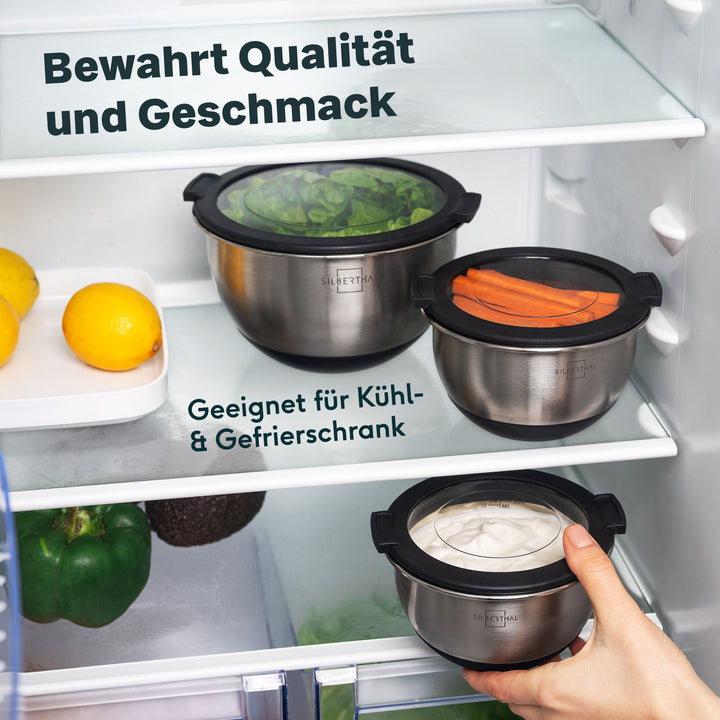 Edelstahlschüsseln 0,7 Liter - 3er-Set