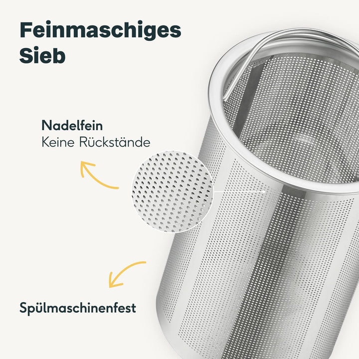Doppelwandige Edelstahl Teekanne