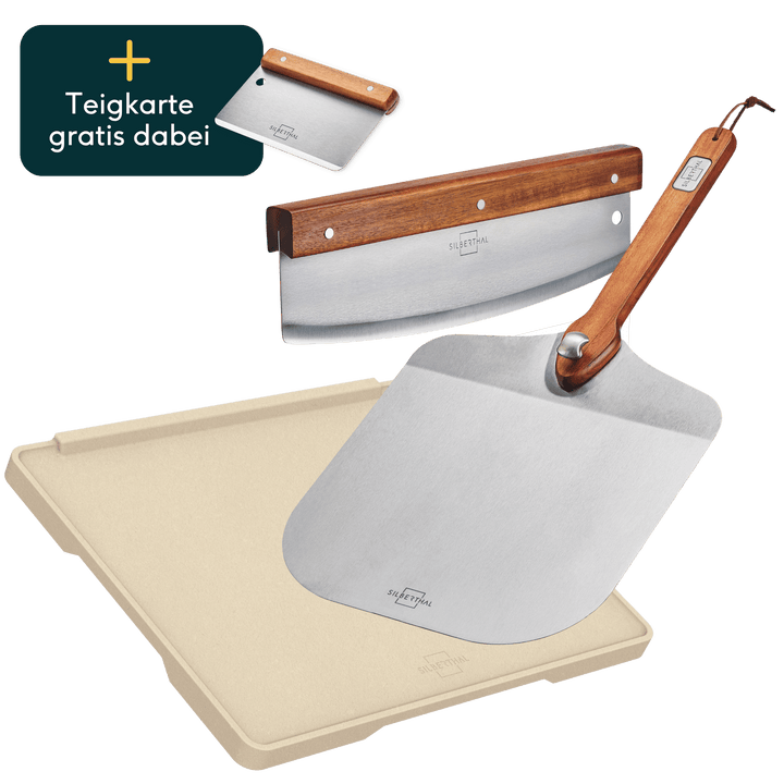 Pizzastein Set für Grill & Backofen
