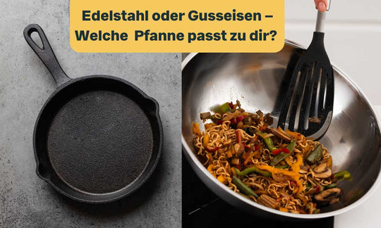 Edelstahl oder Gusseisen – Welche unbeschichtete Pfanne passt zu dir?