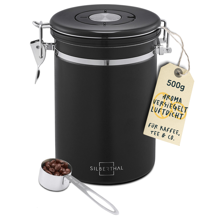 kaffee aufbewahrung luftdicht Kaffeedose luftdicht 500g mit Löffel