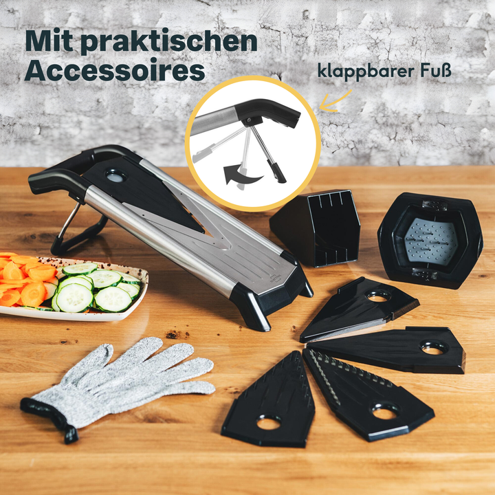 Gemüsehobel aus Edelstahl - Verstellbar
