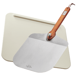 Pizzaschieber Set mit Pizzastein