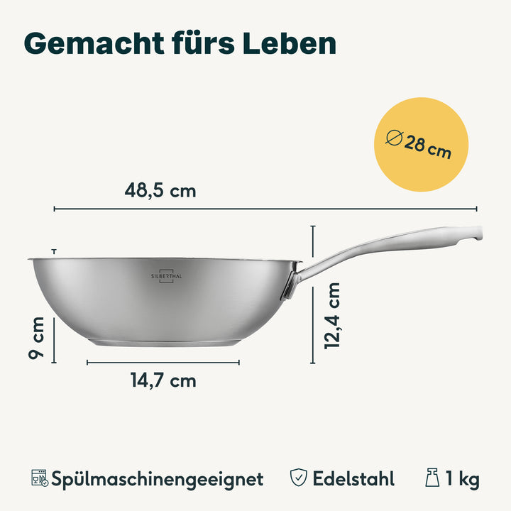 Wok Unbeschichtet 28 cm