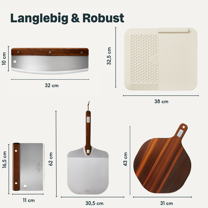 Pizzastein Set 5-teilig