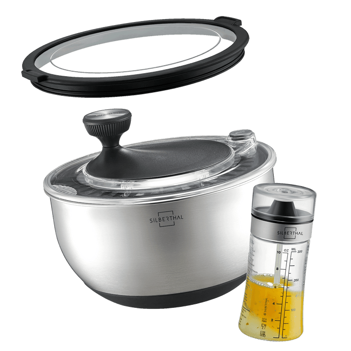 Salatschleuder Set mit Dressing Shaker