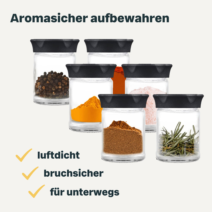 gewürzgläser aufbewahrung Gewürzgläser mit Schraubverschluss12er Set