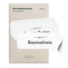 150 Vorratsgläser Etiketten eckig
