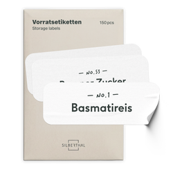 150 Vorratsgläser Etiketten eckig