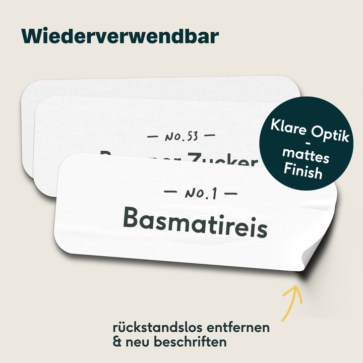 150 Vorratsgläser Etiketten