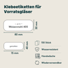 150 Vorratsgläser Etiketten