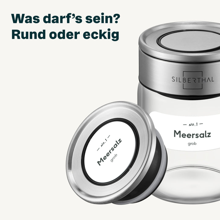 240 Etiketten Gewürzgläser Rund