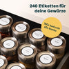 240 Etiketten Gewürzgläser Rund