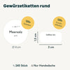 240 Etiketten Gewürzgläser Rund
