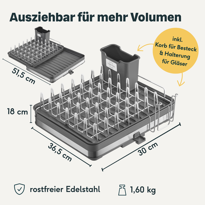 Abtropfgestell + Gläserhalter Set