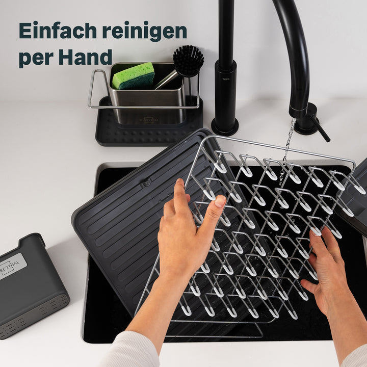 Abtropfgestell + Gläserhalter Set