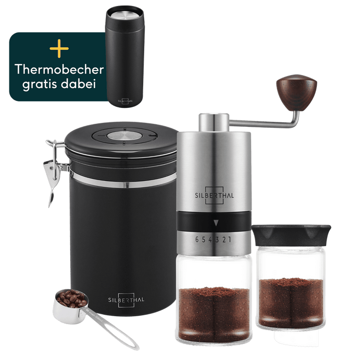 Kaffeemühle mit Kaffeedose Set