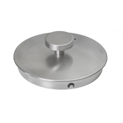 Deckel Teekanne Edelstahl und Glas