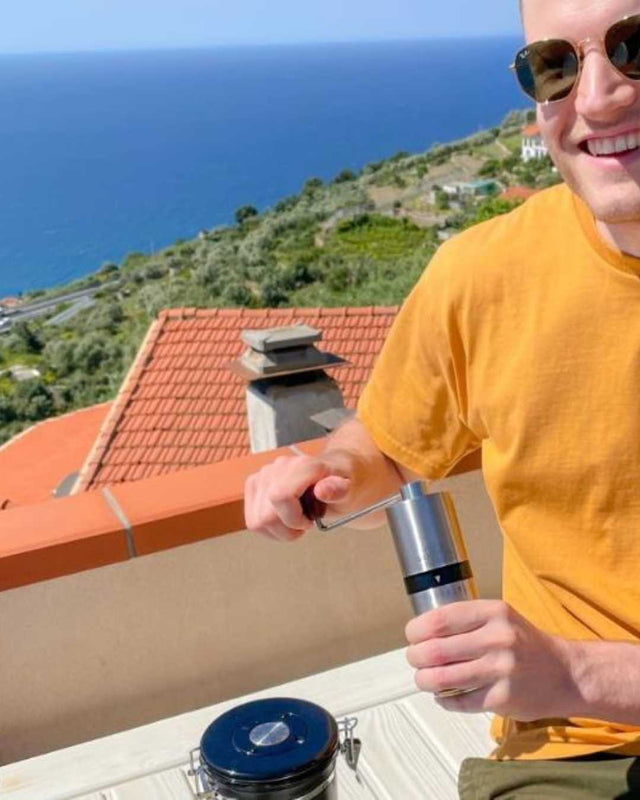 Kundenfoto: French Press mit Kaffeemühle