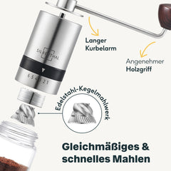 French Press mit Kaffeemühle
