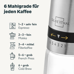 French Press mit Kaffeemühle
