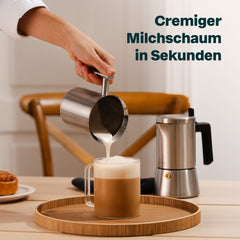 Espressokocher 6 Tassen mit Milchaufschäumer