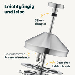 Espressokocher 6 Tassen mit Milchaufschäumer