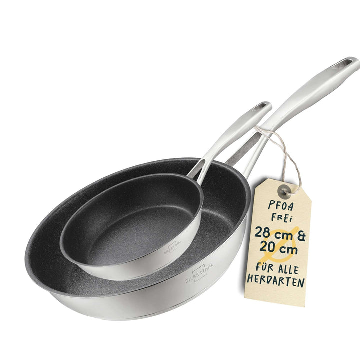 2er-Pfannenset Beschichtet - 20 + 28 cm