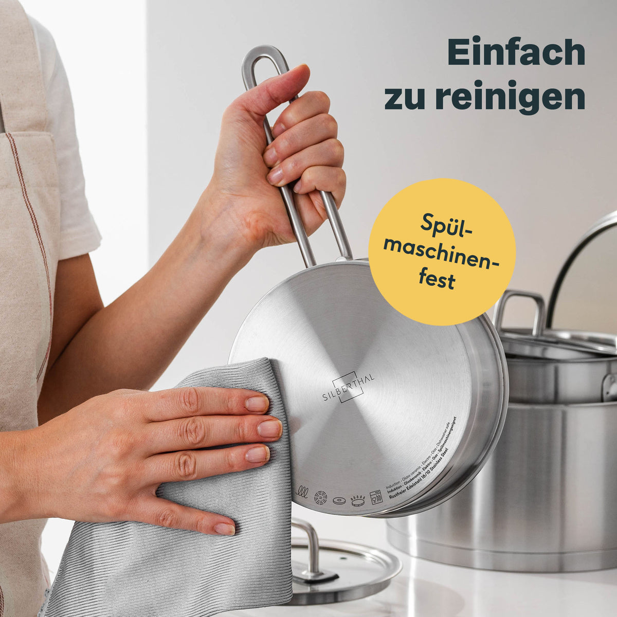 Stielkasserolle 16 cm mit Deckel