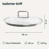 Glasdeckel für 28 cm Pfannen