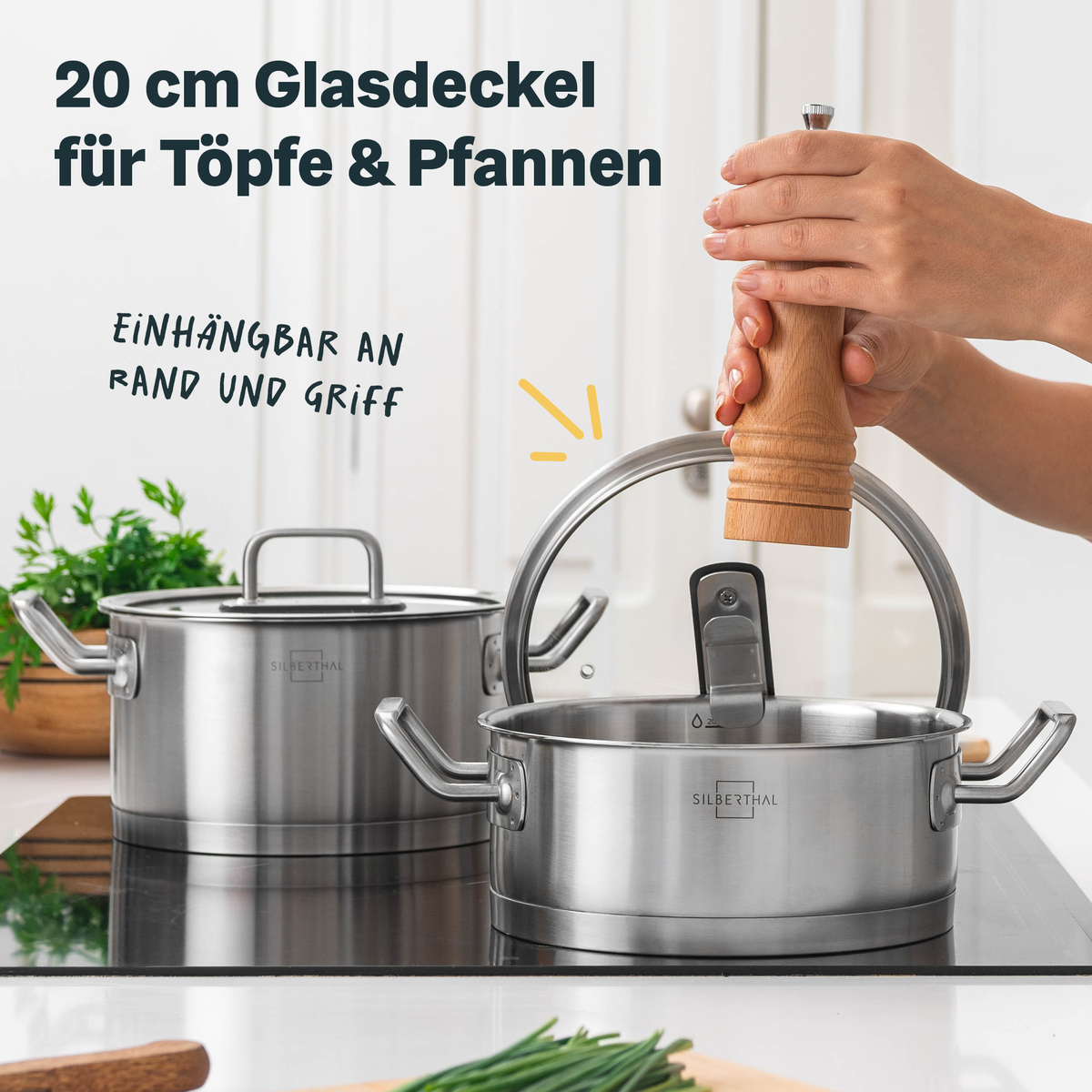 Topfdeckel 20 cm zum Einhängen