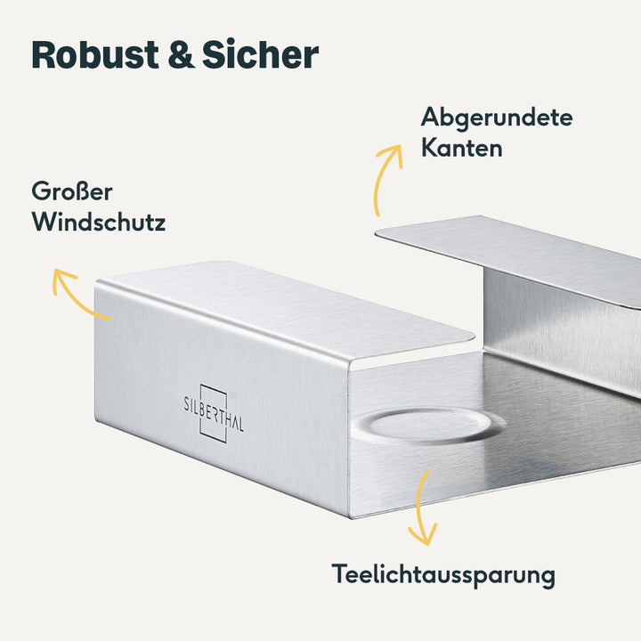 Stövchen aus Edelstahl - Teelicht - für gemütliche Teestunden