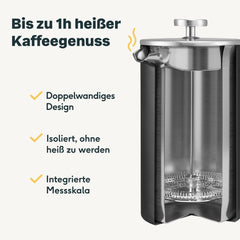 French Press + Kaffeedose Set