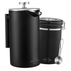 French Press + Kaffeedose Set