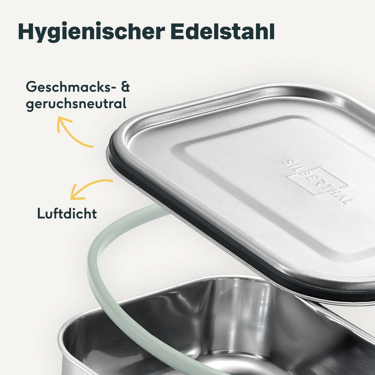 Kleine Brotdose Edelstahl 800 ml