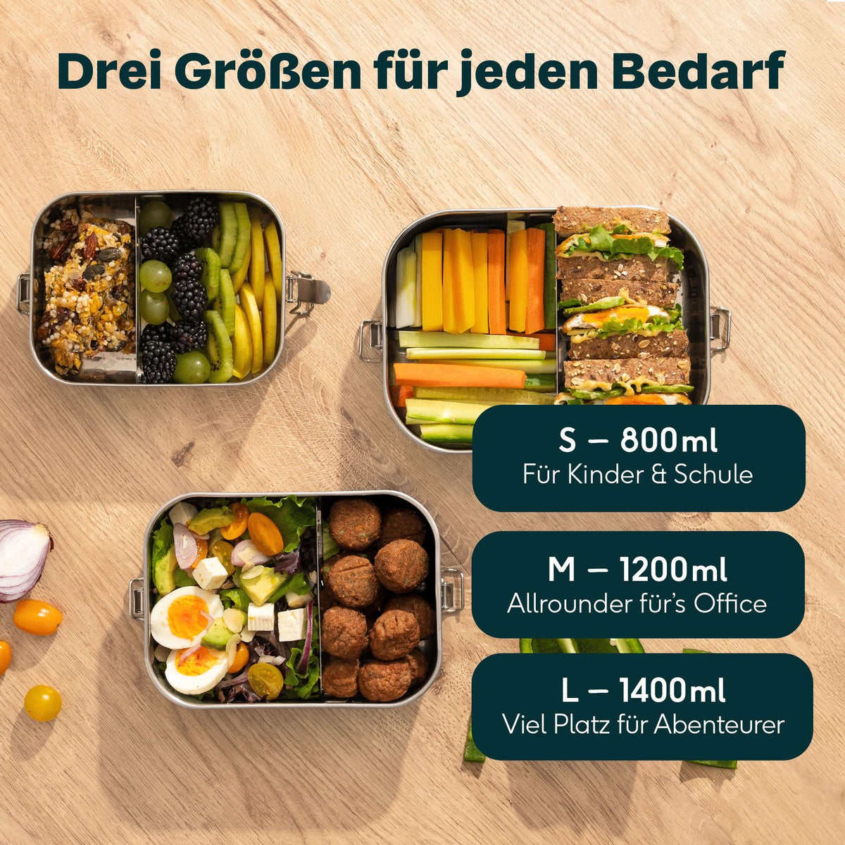 Kleine Brotdose Edelstahl 800 ml
