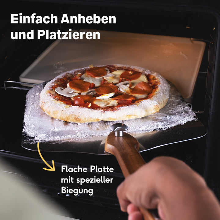 Pizzaschieber mit Wiegemesser Set